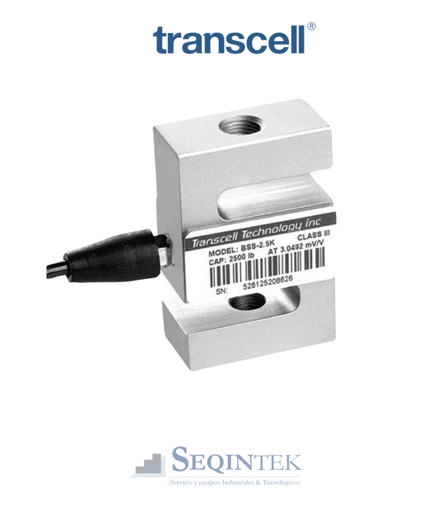 Celda de carga Transcell (S) BSS-2.5K (2500lb)