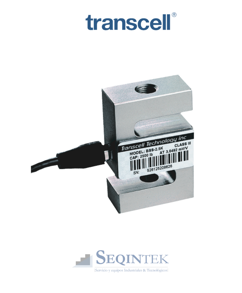 [BSS-250] Celda de carga (S) Transcell BSS-250 (250Lb)