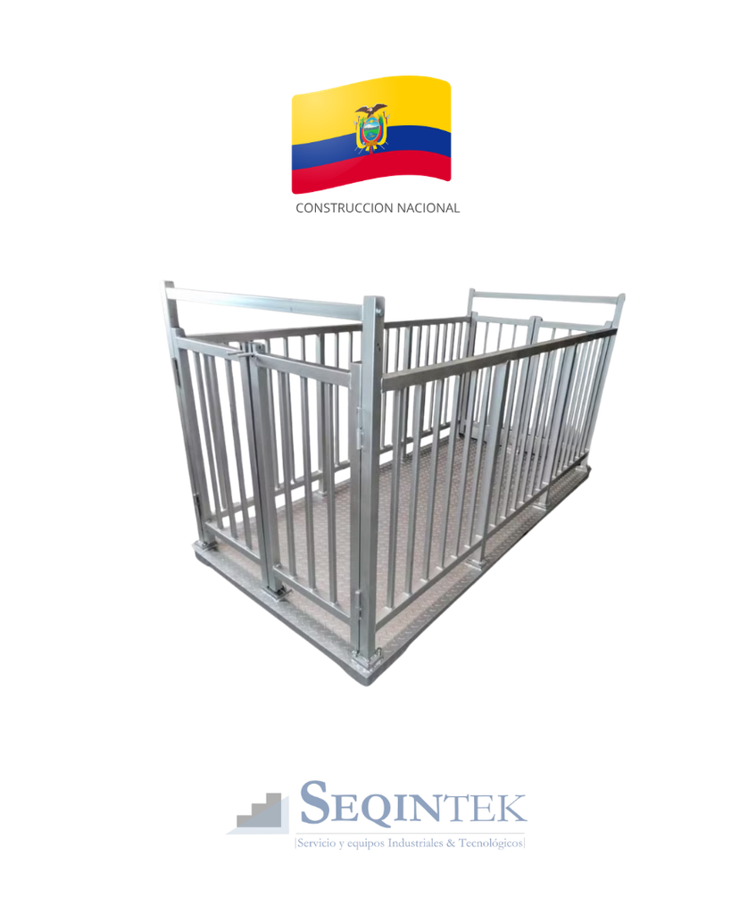 Balanza Pesaje Animal (Plataforma + Corral) 240x120cm