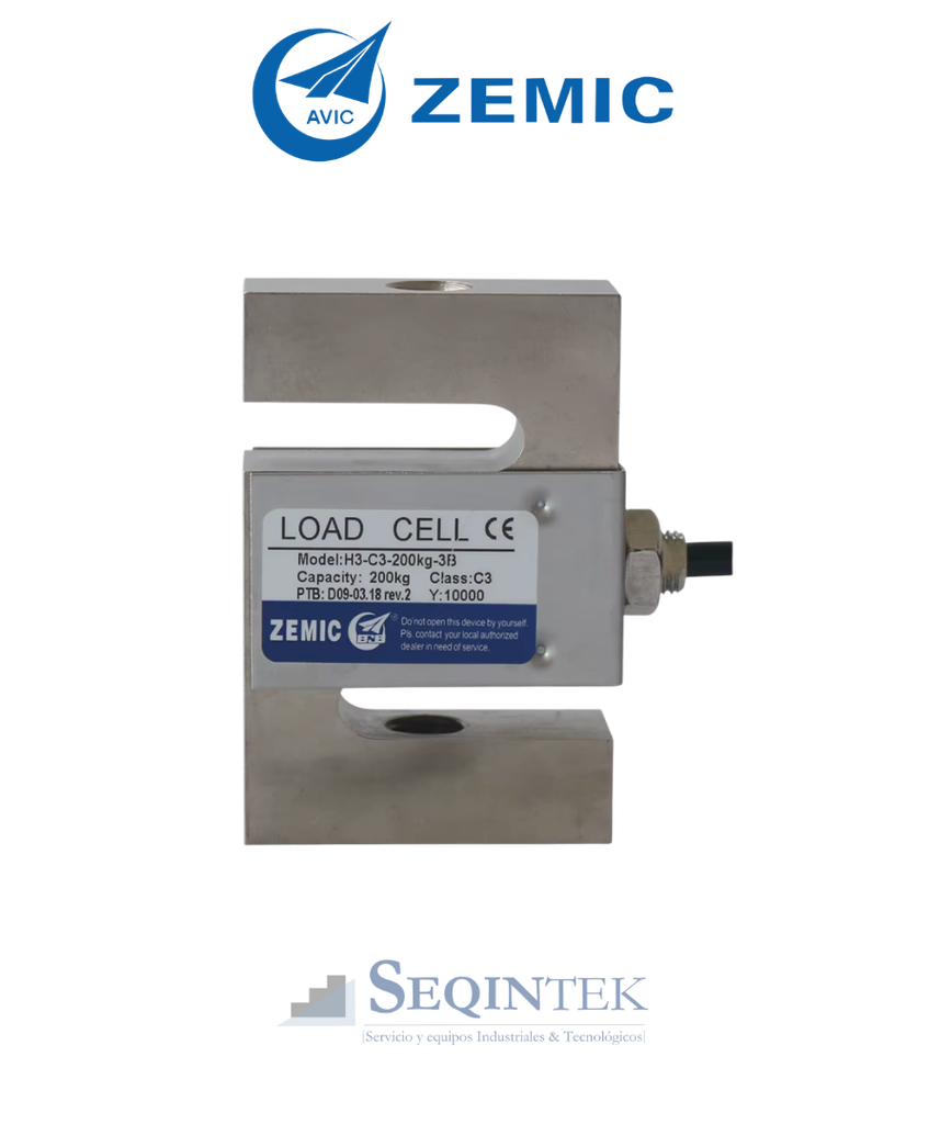 Celda de Carga (S) Zemic H3-1T (1000Kg)