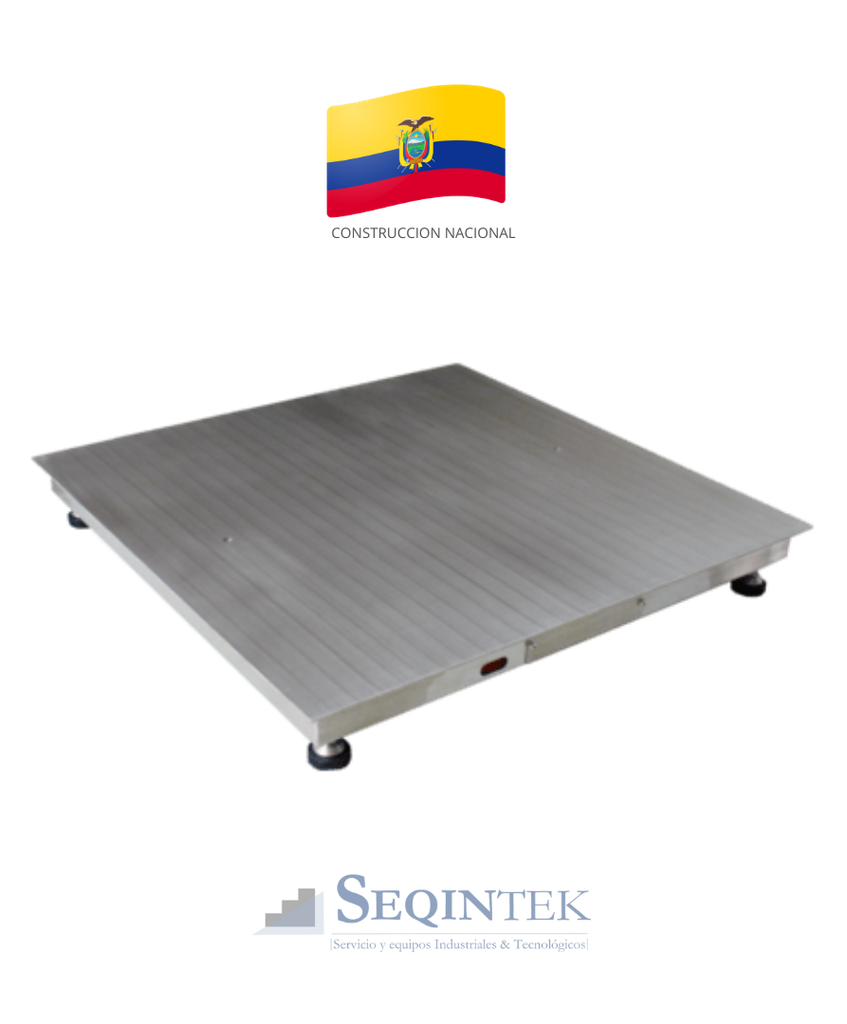 [SS1-1X1-4MM] Balanza 100x100cm 4mm Acero Inox. IP68 (Plataforma)