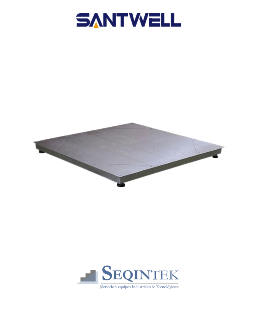 Balanza Industrial (Plataforma) Santwell 120x120cm 4mm Acero Inox. IP69